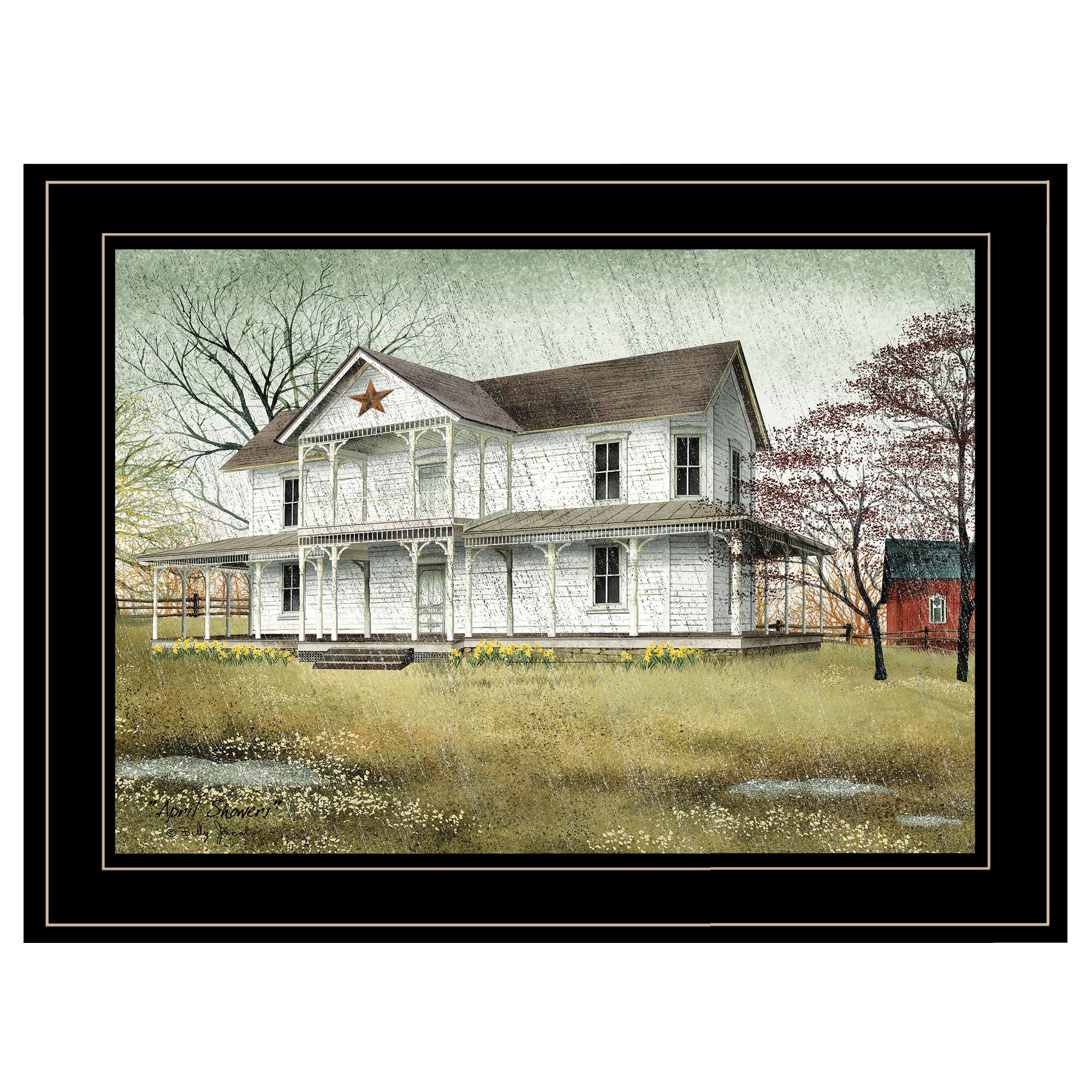 April Showers 2 Black Framed Print Wall Art