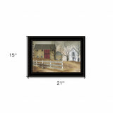 The Old Stone Barn 2 Black Framed Print Wall Art