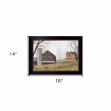 Mail Pouch Barn 1 Black Framed Print Wall Art