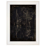 Airplane Patent II 1 White Framed Print Wall Art