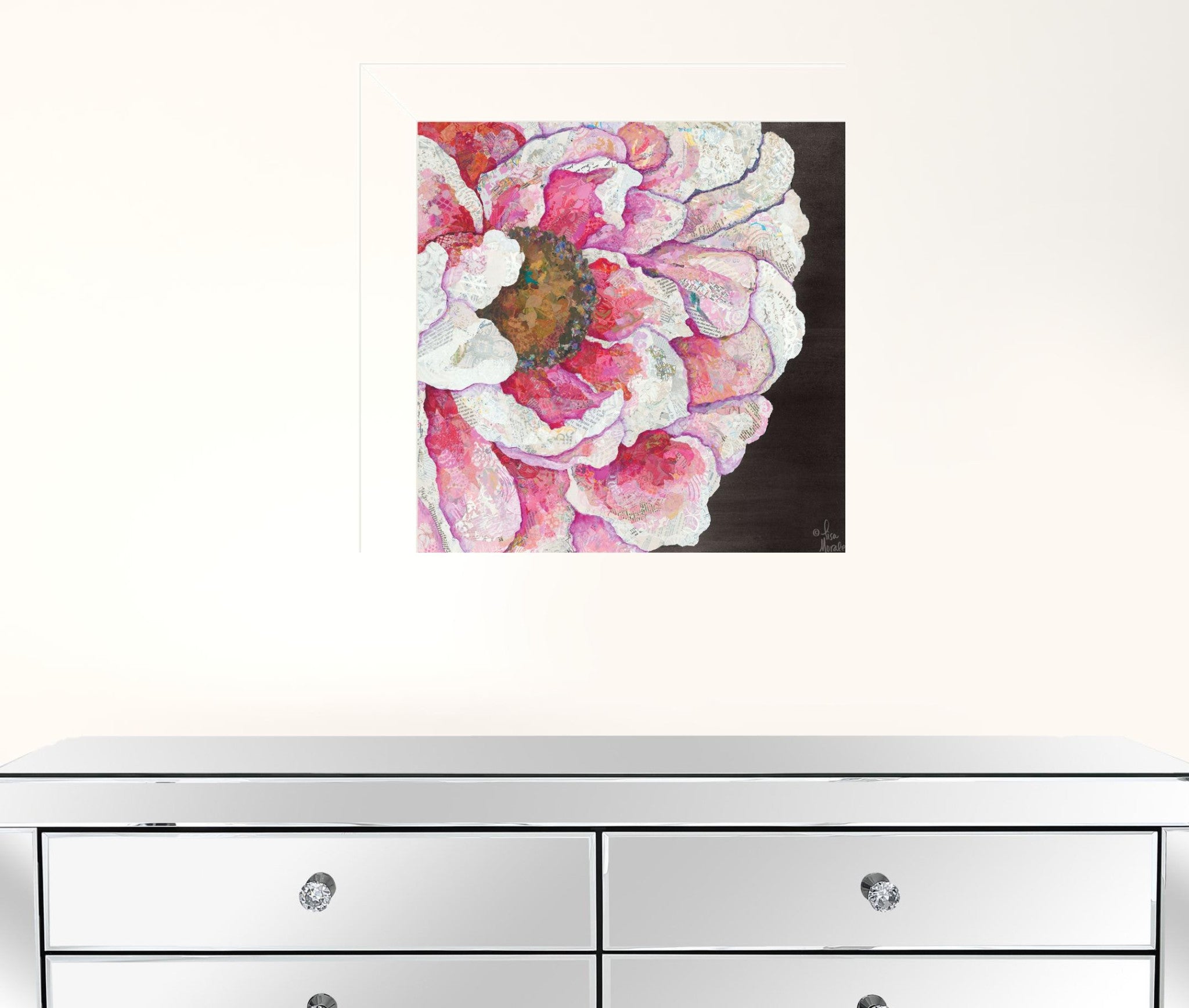 Blooms On Black I 1 White Framed Print Wall Art