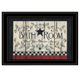 Bath Room Black Framed Print Wall Art