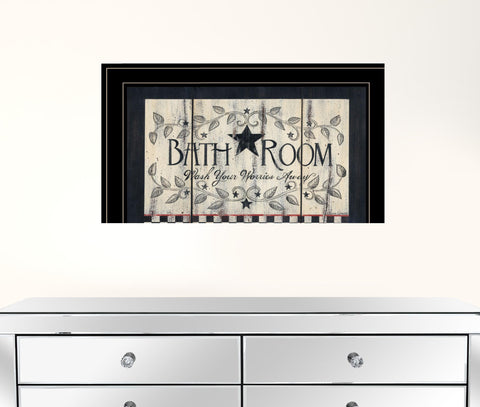 Bath Room Black Framed Print Wall Art