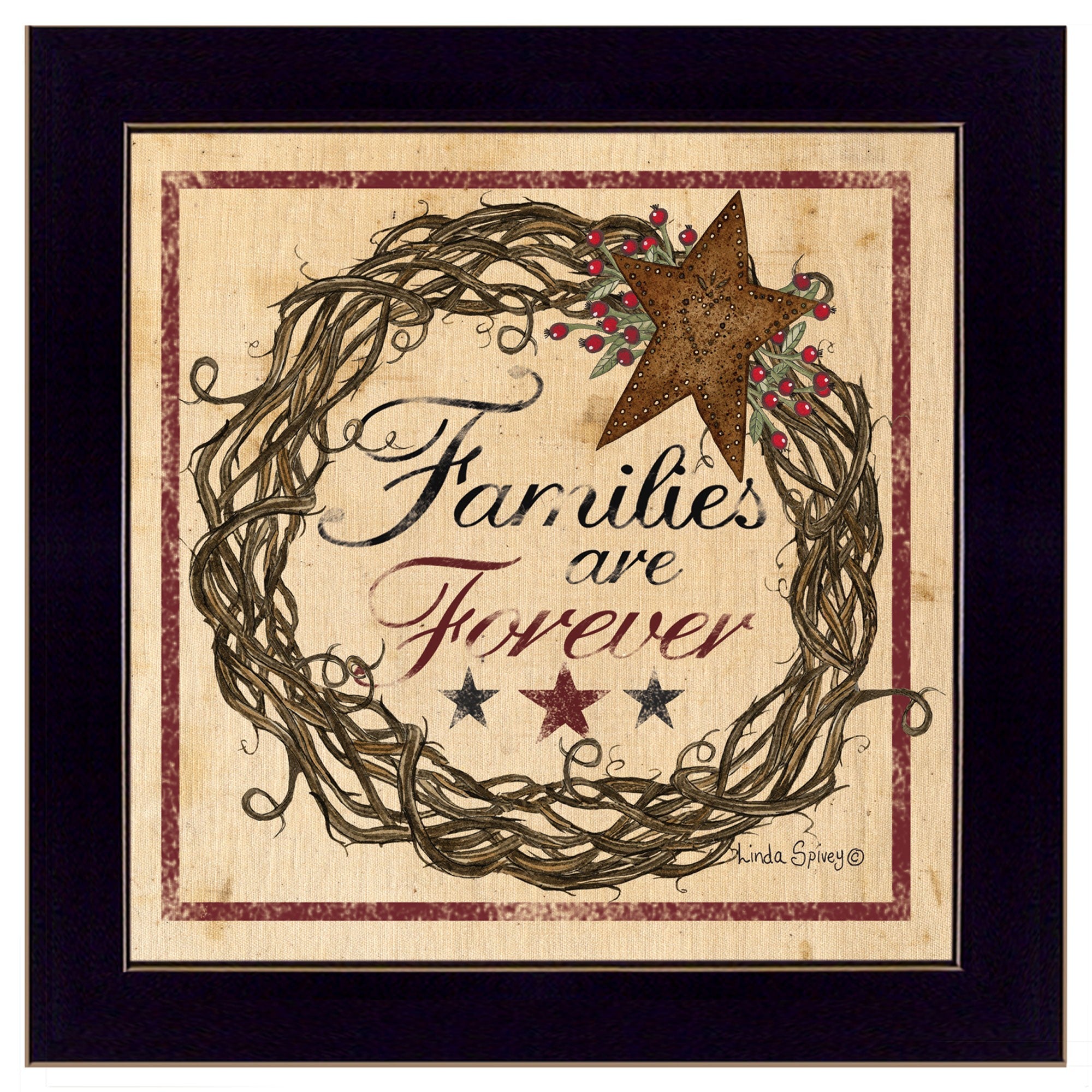 Families Are Forever 1 Black Framed Print Wall Art