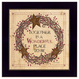 Together Is A Wonderful Place To Be Black Framed Print Wall Art