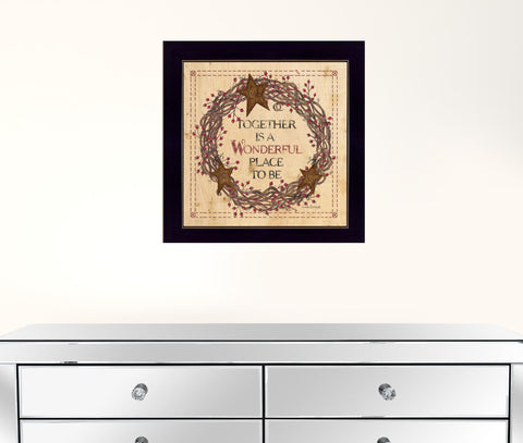 Together Is A Wonderful Place To Be Black Framed Print Wall Art