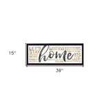 Home 5 Black Framed Print Wall Art