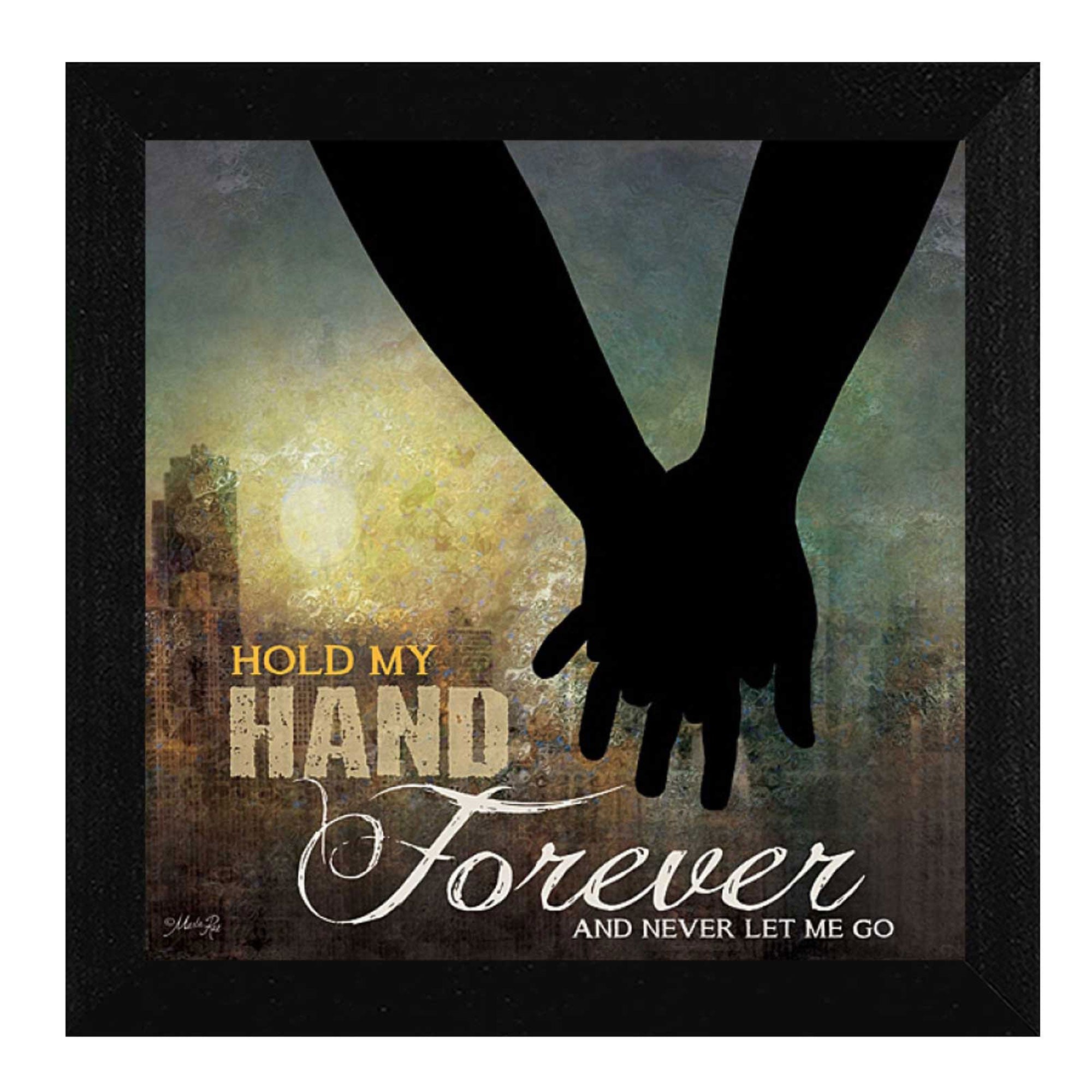 Hold My Hand Forever 2 Black Framed Print Wall Art