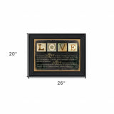 Love 4 Black Framed Print Wall Art