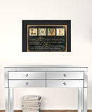 Love 4 Black Framed Print Wall Art