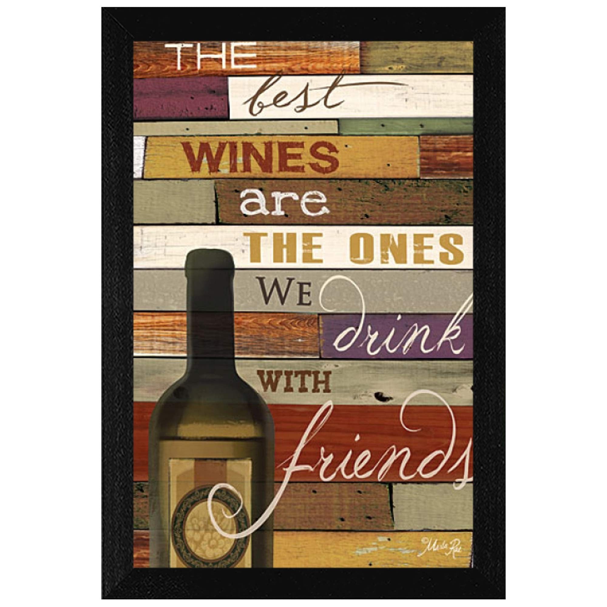 The Best Wine 1 Black Framed Print Wall Art