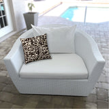 Black Modern Indoor Outdoor Sewn Lumbar Pillow