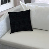 17" X 17" Gray And Black Blown Seam Solid Color Lumbar Indoor Outdoor Pillow