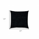 17" X 17" Gray And Black Blown Seam Solid Color Lumbar Indoor Outdoor Pillow