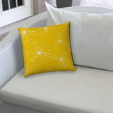 17" X 17" Cream And White Blown Seam Floral Lumbar Indoor Outdoor Pillow