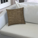 20" X 20" Brown And Espresso Blown Seam Solid Color Throw Indoor Outdoor Pillow