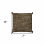 20" X 20" Brown And Espresso Blown Seam Solid Color Throw Indoor Outdoor Pillow