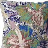 18” Lilac Green Hibiscus Indoor Outdoor Throw Pillow