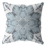 18" Blue Floral Forest Indoor Outdoor Throw Pillow