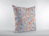 16" Orange Lavender Tropics Indoor Outdoor Zippered Throw Pillow