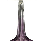 30" Purple Metal Bedside Table Lamp With Beige Shade