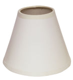 4" Gloss White with White  Set of 6 Chandelier Parchment Lampshades