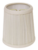 5" White Set of 6 Chandelier Broadcloth Lampshades