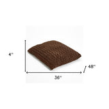 Brown 3" x 4" Lux Faux Fur Rectangle Pet Bed