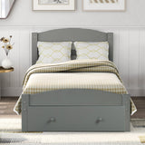 Twin Gray Upholstered Bed