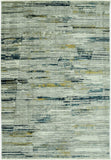 4' X 6' Blue And Ivory Abstract Dhurrie Area Rug