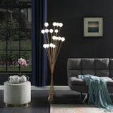 62" Golden Chrome Contemporary Multi Light LED Floor Lamp