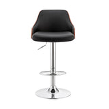 24" Black And Silver Iron Swivel Adjustable Height Bar Chair