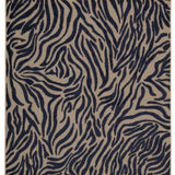 10' X 13' Navy Abstract Non Skid Indoor Outdoor Area Rug