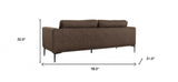 Modern 78" Brown Loveseat With Removable Cushions