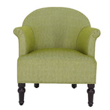 29" Green on Green Design Polyester Blend Solid Color Armchair