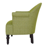 29" Green on Green Design Polyester Blend Solid Color Armchair