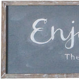23" Distressed Gray Faux Concrete Enjoy The Little Things Wall Decor