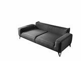 90" Dark Gray Linen Sleeper Sofa