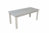 44" Unfinished Solid Wood Rectangular Coffee Table