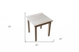 20" Unfinished Solid Wood Square End Table