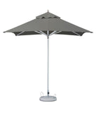 8' Charcoal Polyester Square Market Patio Umbrella
