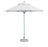 10' White Polyester Round Market Patio Umbrella