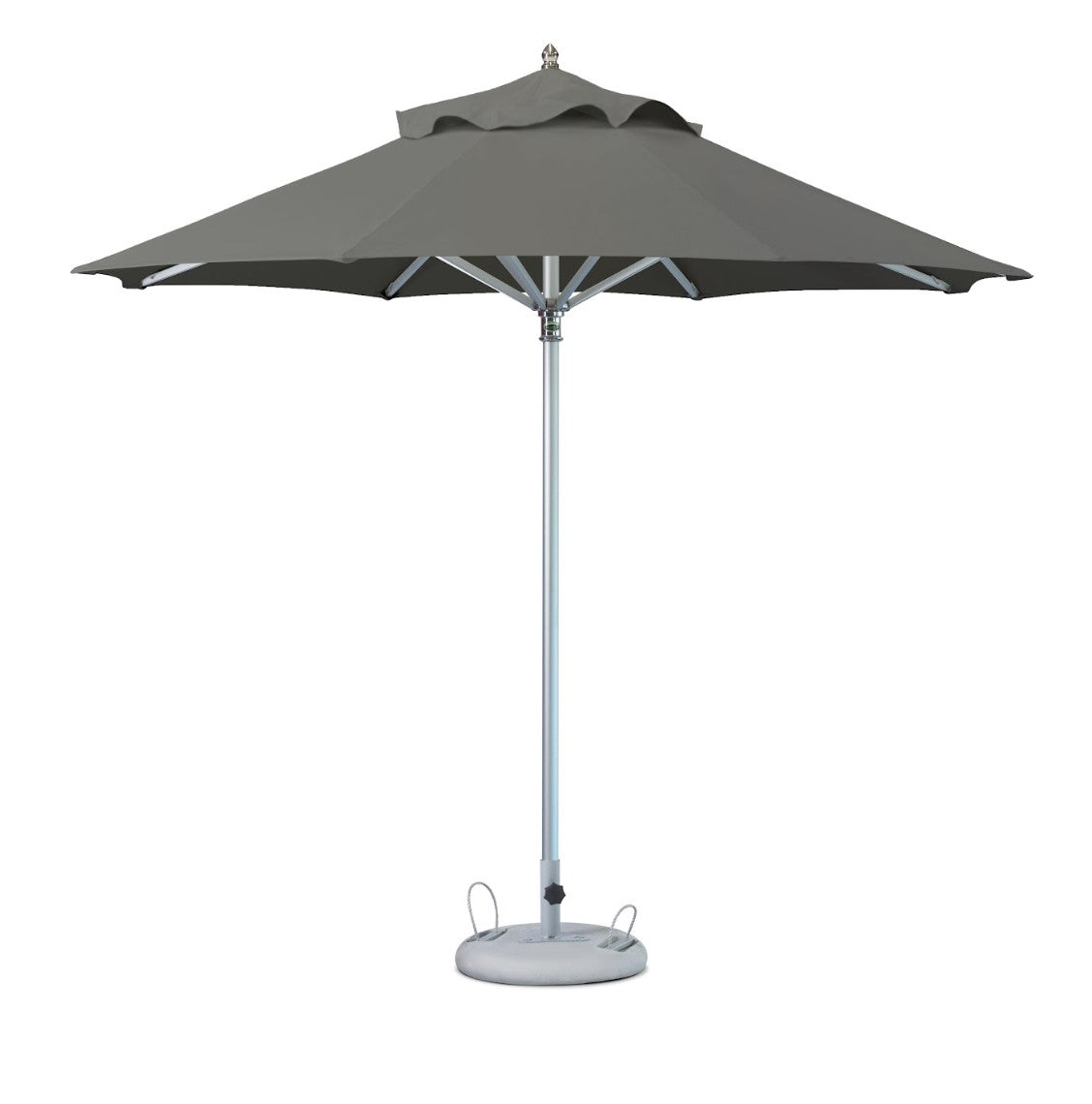 10' Charcoal Polyester Round Market Patio Umbrella