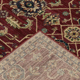 2' X 8' Red And Blue Oriental Power Loom Stain Resistant Runner Rug
