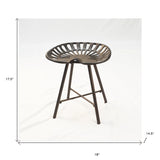 18" Copper Iron Backless Bar Chair