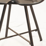 18" Copper Iron Backless Bar Chair