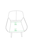 Green Upholstered Velvet Open Back Dining Chair