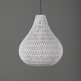 Single Iron Dimmable Ceiling Light With White Shades