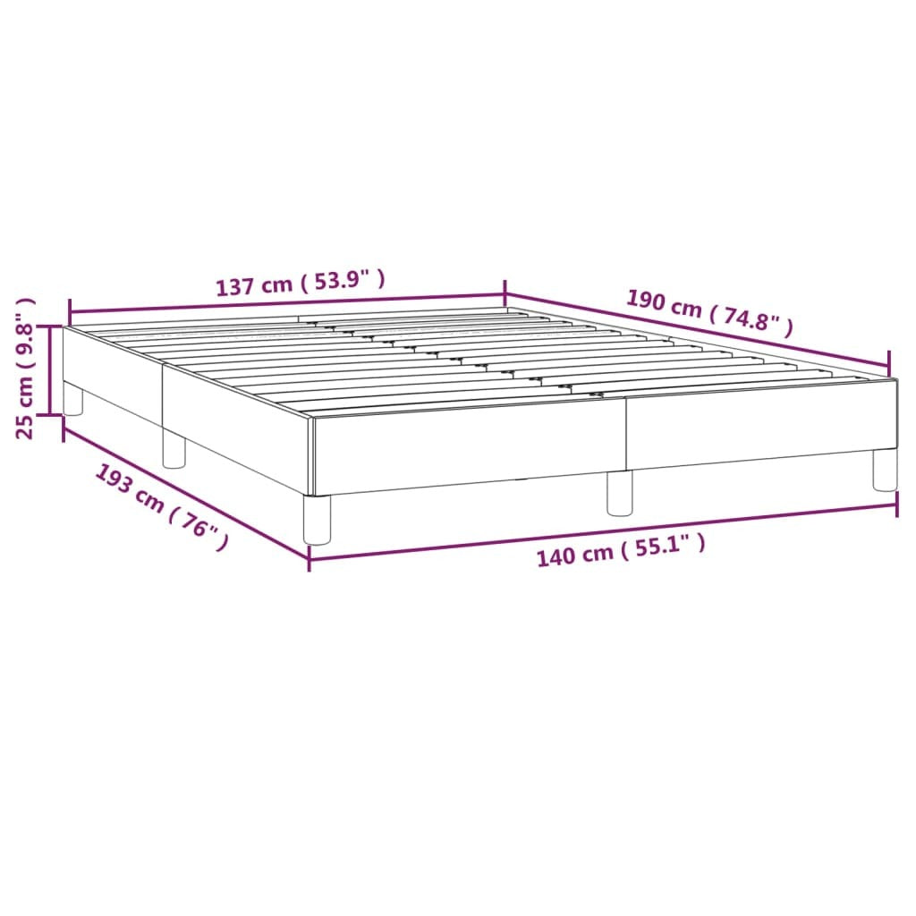 Bed Frame Dark Gray 53.9"x74.8" Full Fabric