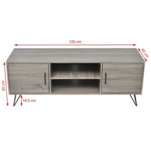 TV Cabinet 47.2"x15.7"x17.7" Gray